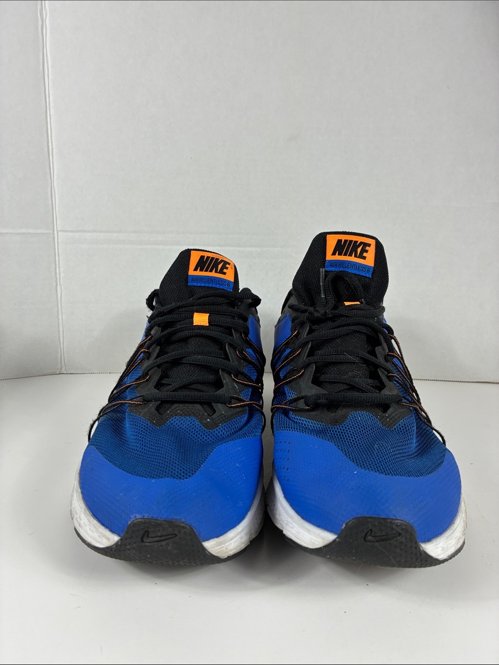 Nike Men’s Size 14 Athletic Shoes - Blue with Black and Orange Accents